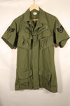 1969年契約　S-L　テイラー跡あり　4th Model ジャングルファティーグ　ジャケット　USAF　半袖カスタム　中古品
