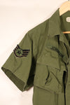 1969年契約　S-L　テイラー跡あり　4th Model ジャングルファティーグ　ジャケット　USAF　半袖カスタム　中古品