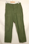 1960s TYPE 1 estimated MEDIUM US Army OG-107 Utility Pants Baker Pants Used A