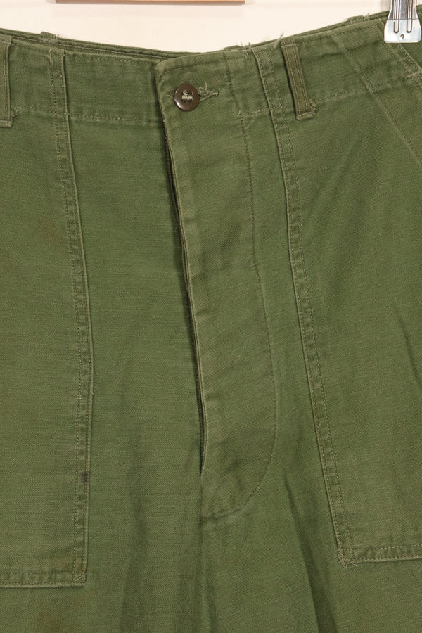 1960s TYPE 1 estimated MEDIUM US Army OG-107 Utility Pants Baker Pants Used A