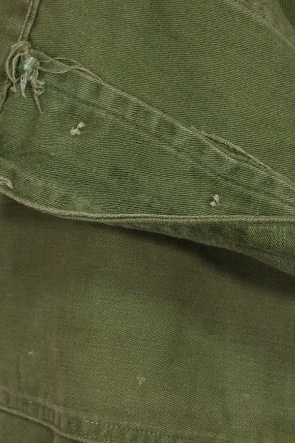 1960s TYPE 1 estimated MEDIUM US Army OG-107 Utility Pants Baker Pants Used A