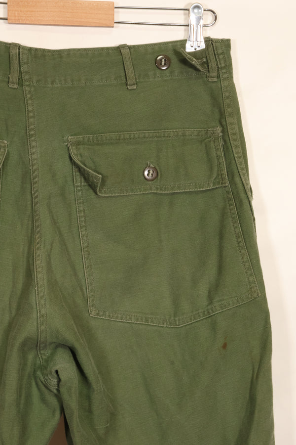 1960s TYPE 1 estimated MEDIUM US Army OG-107 Utility Pants Baker Pants Used A