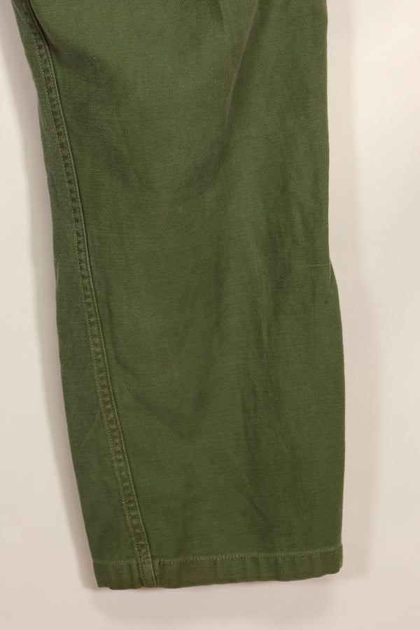 1960s TYPE 1 estimated MEDIUM US Army OG-107 Utility Pants Baker Pants Used A
