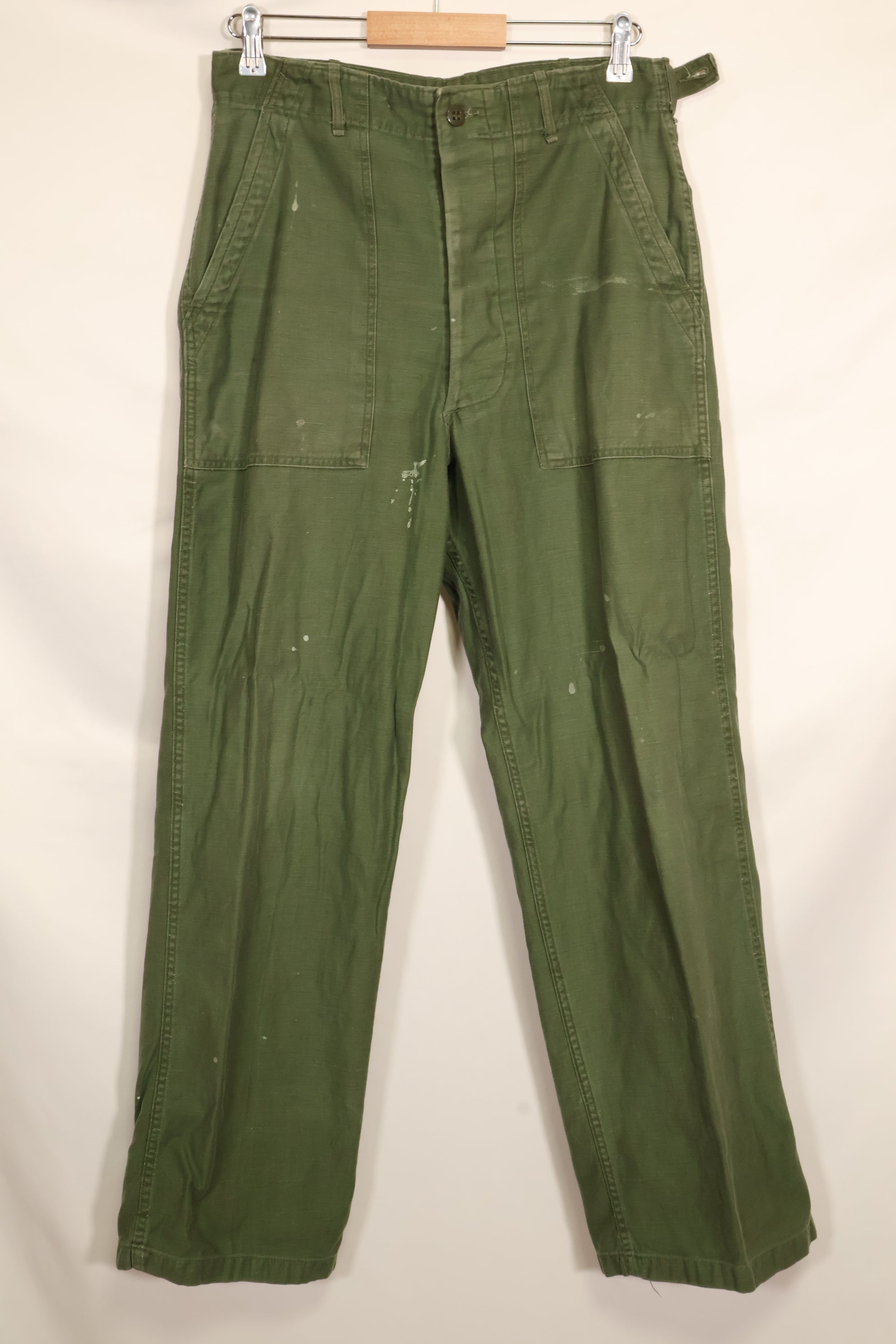 1960s TYPE 1 MEDIUM US Army OG-107 Utility Pants Baker Pants Used B