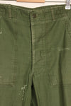 1960s TYPE 1 MEDIUM US Army OG-107 Utility Pants Baker Pants Used B