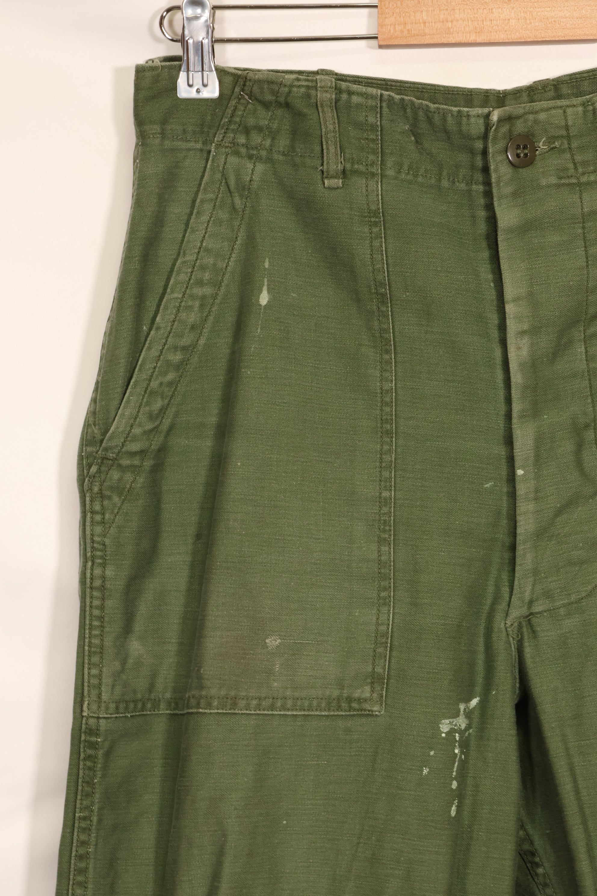 1960s TYPE 1 MEDIUM US Army OG-107 Utility Pants Baker Pants Used B