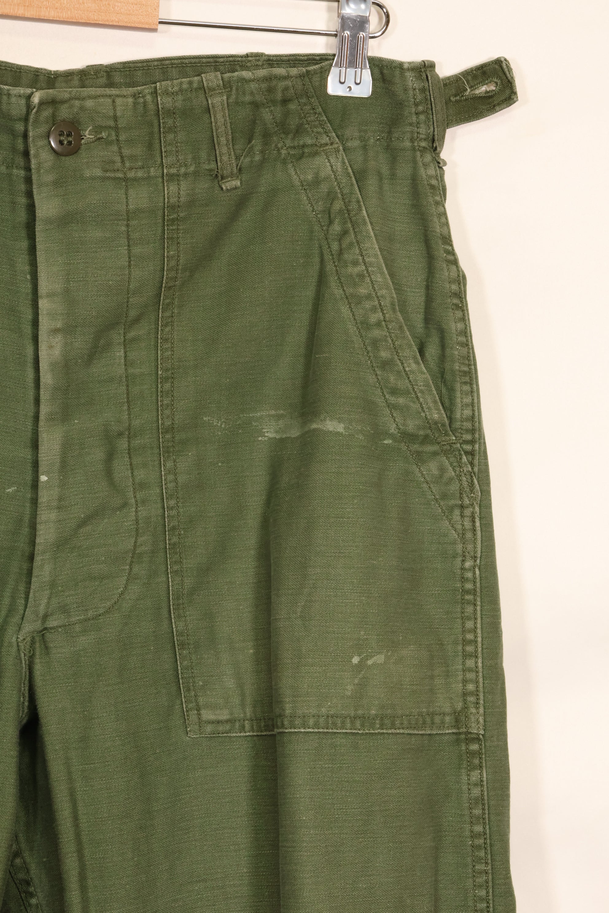 1960s TYPE 1 MEDIUM US Army OG-107 Utility Pants Baker Pants Used B