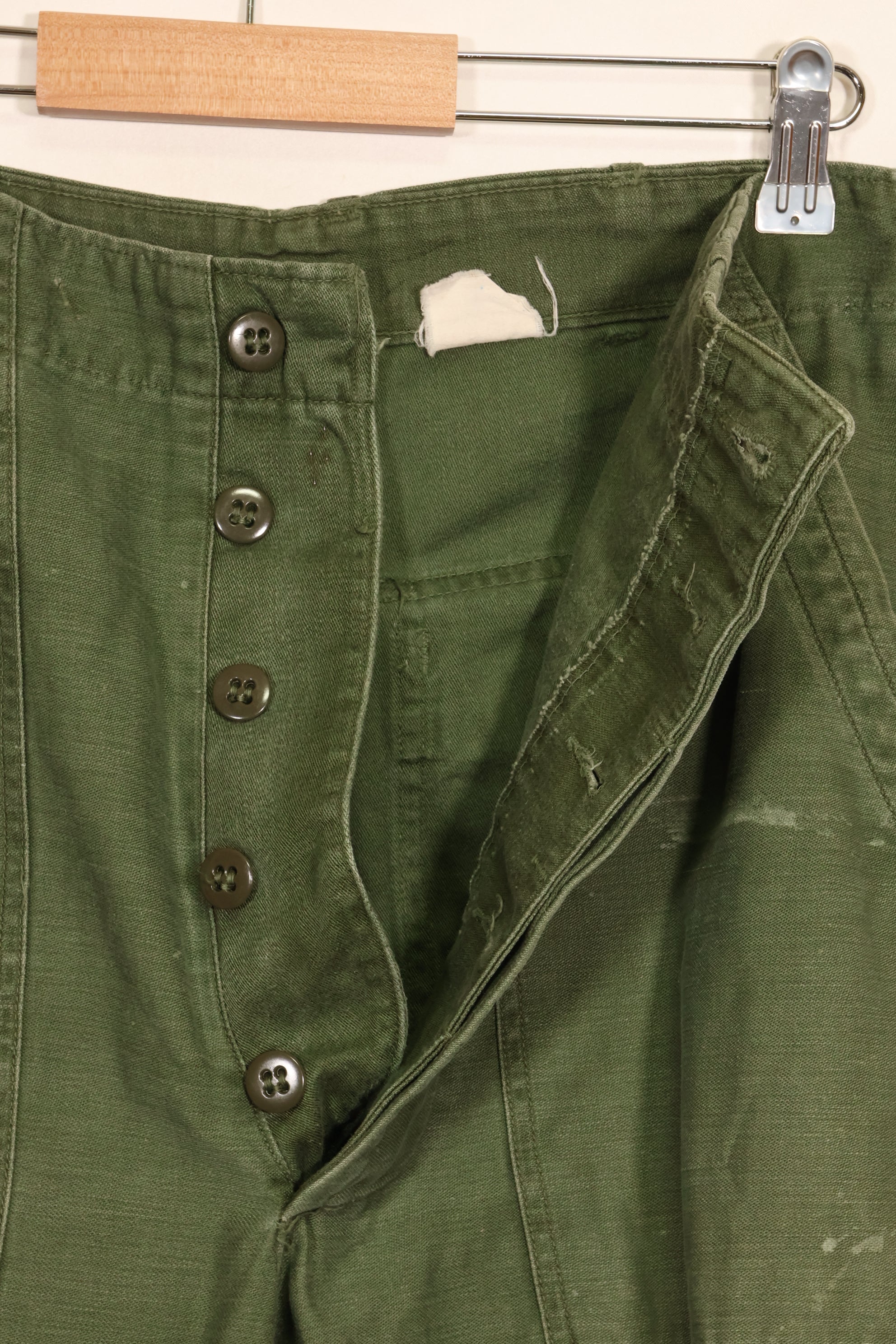 1960s TYPE 1 MEDIUM US Army OG-107 Utility Pants Baker Pants Used B