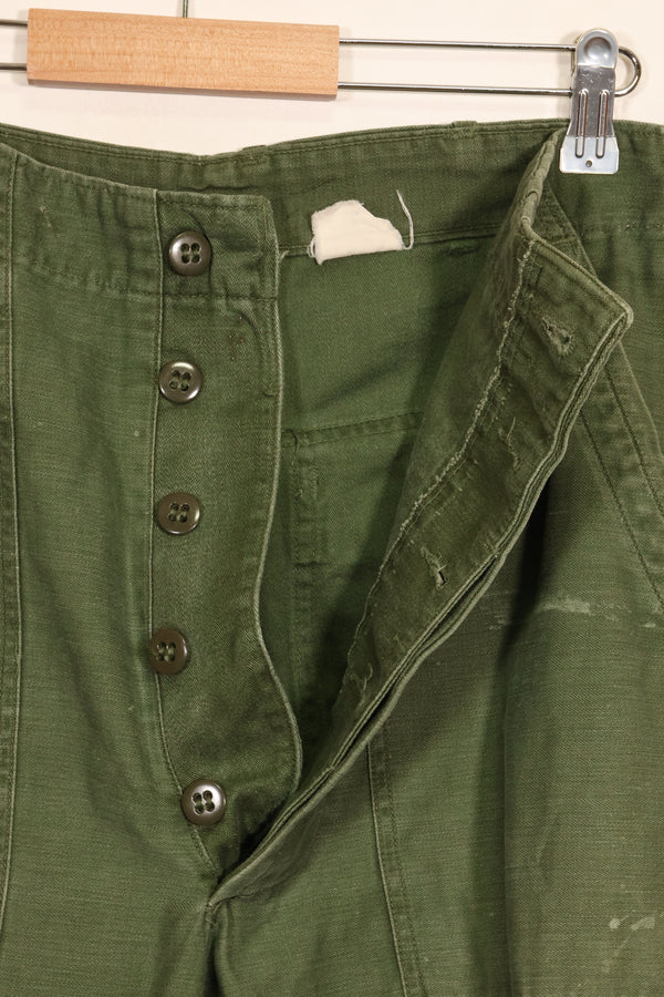 1960s TYPE 1 MEDIUM US Army OG-107 Utility Pants Baker Pants Used B