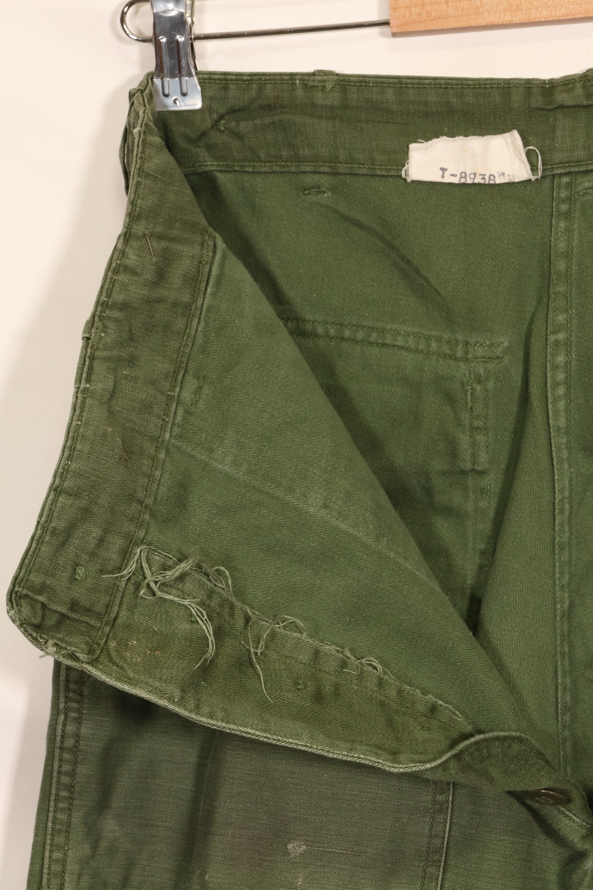 1960s TYPE 1 MEDIUM US Army OG-107 Utility Pants Baker Pants Used B