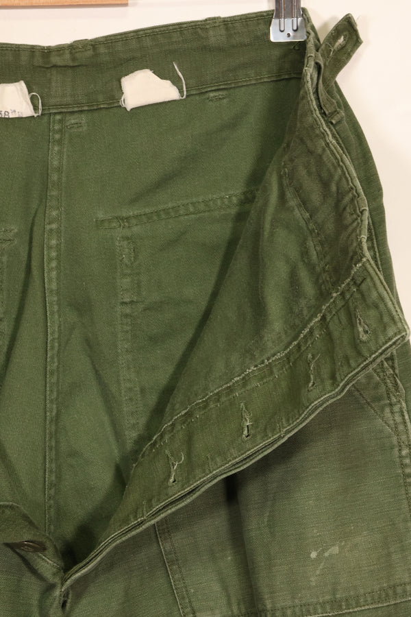 1960s TYPE 1 MEDIUM US Army OG-107 Utility Pants Baker Pants Used B