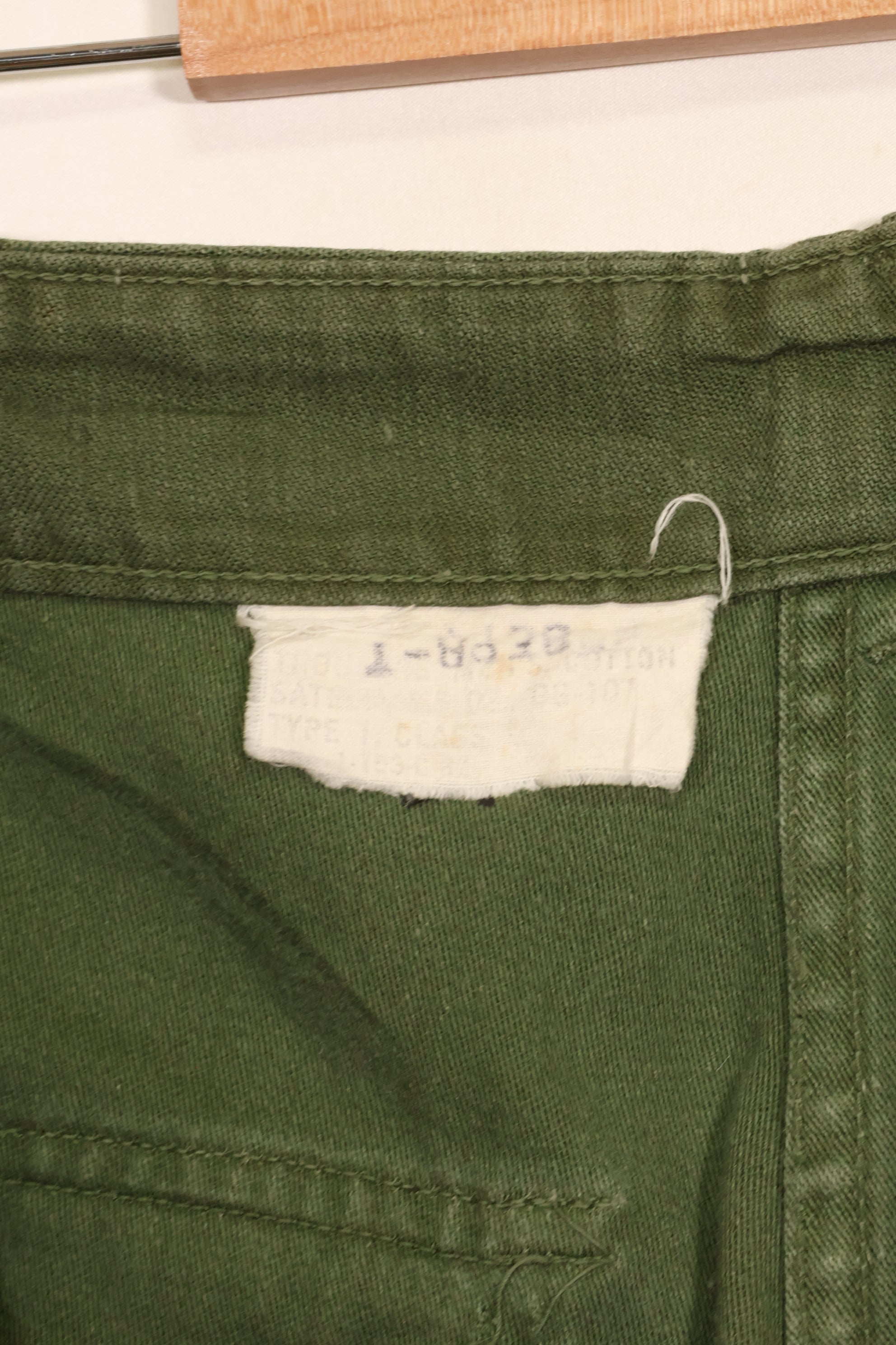 1960s TYPE 1 MEDIUM US Army OG-107 Utility Pants Baker Pants Used B
