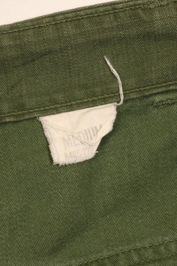 1960s TYPE 1 MEDIUM US Army OG-107 Utility Pants Baker Pants Used B