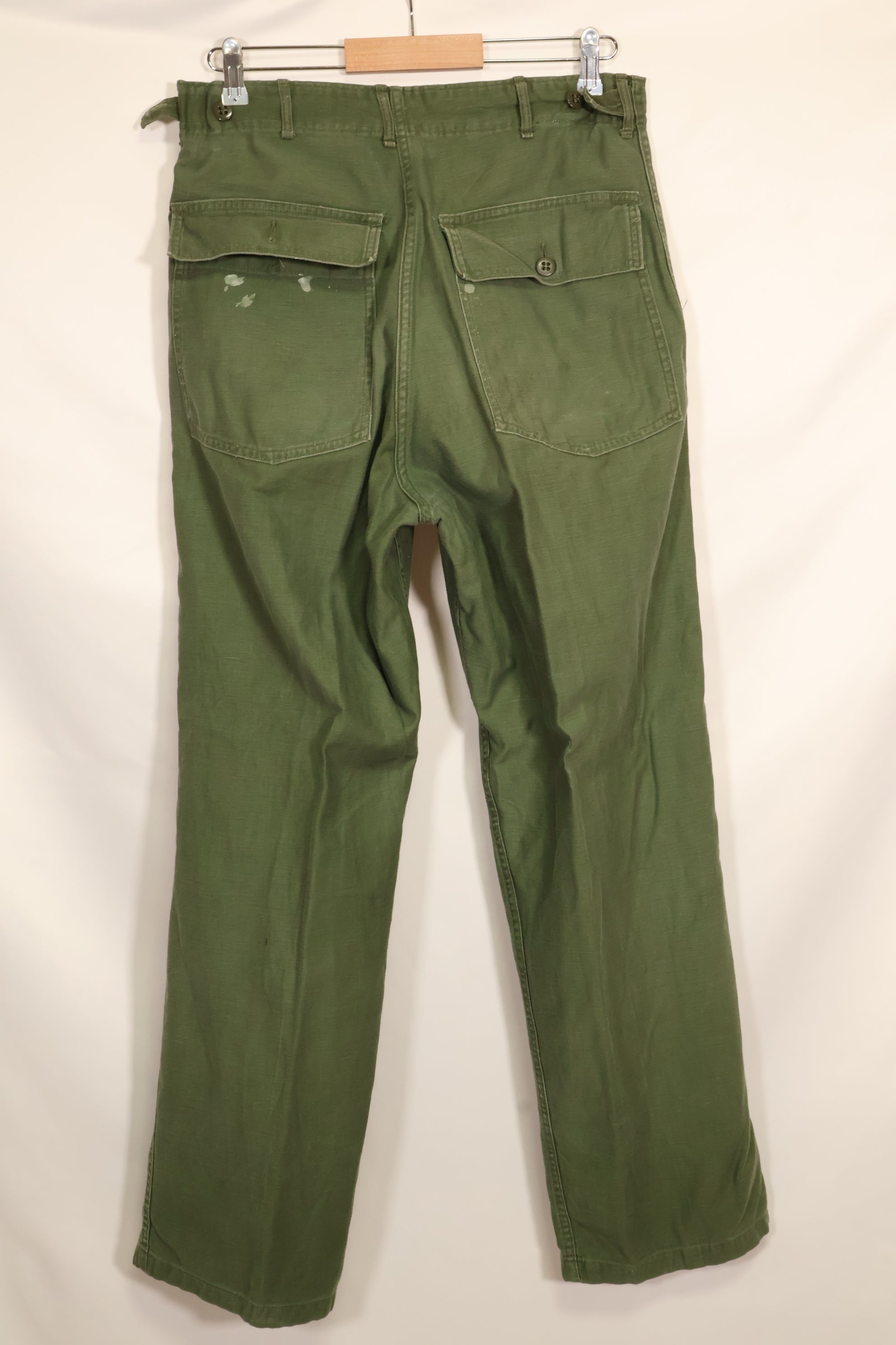 1960s TYPE 1 MEDIUM US Army OG-107 Utility Pants Baker Pants Used B