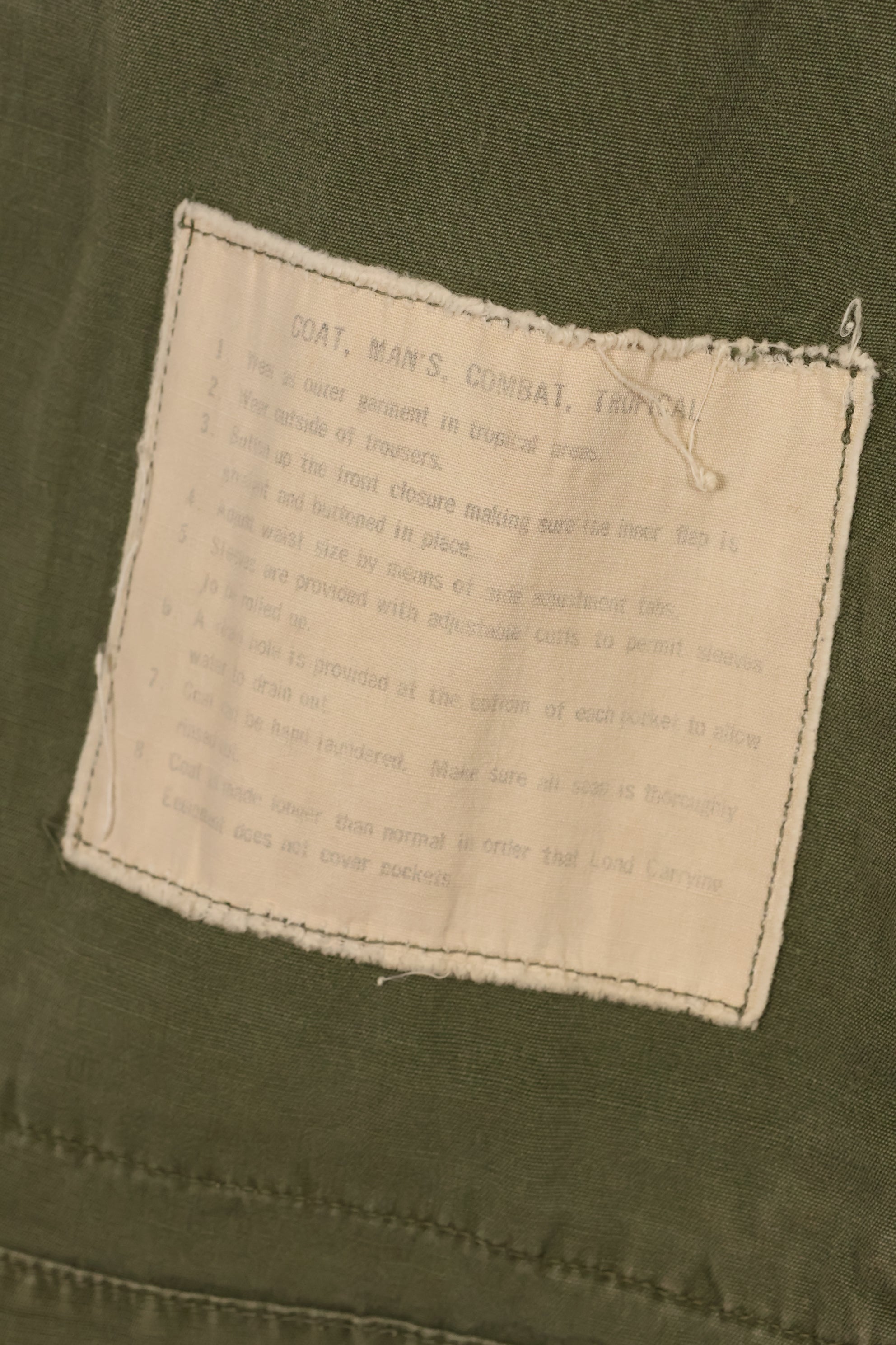 Early 1960's Estimated S-S Japanese 2nd Model Jungle Fatigue Jacket FEC Contract Individual Used