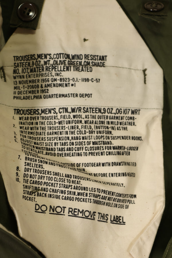 実物　1957年製　M51 コットンフィールドパンツ　デッドストック　M-R　未使用品