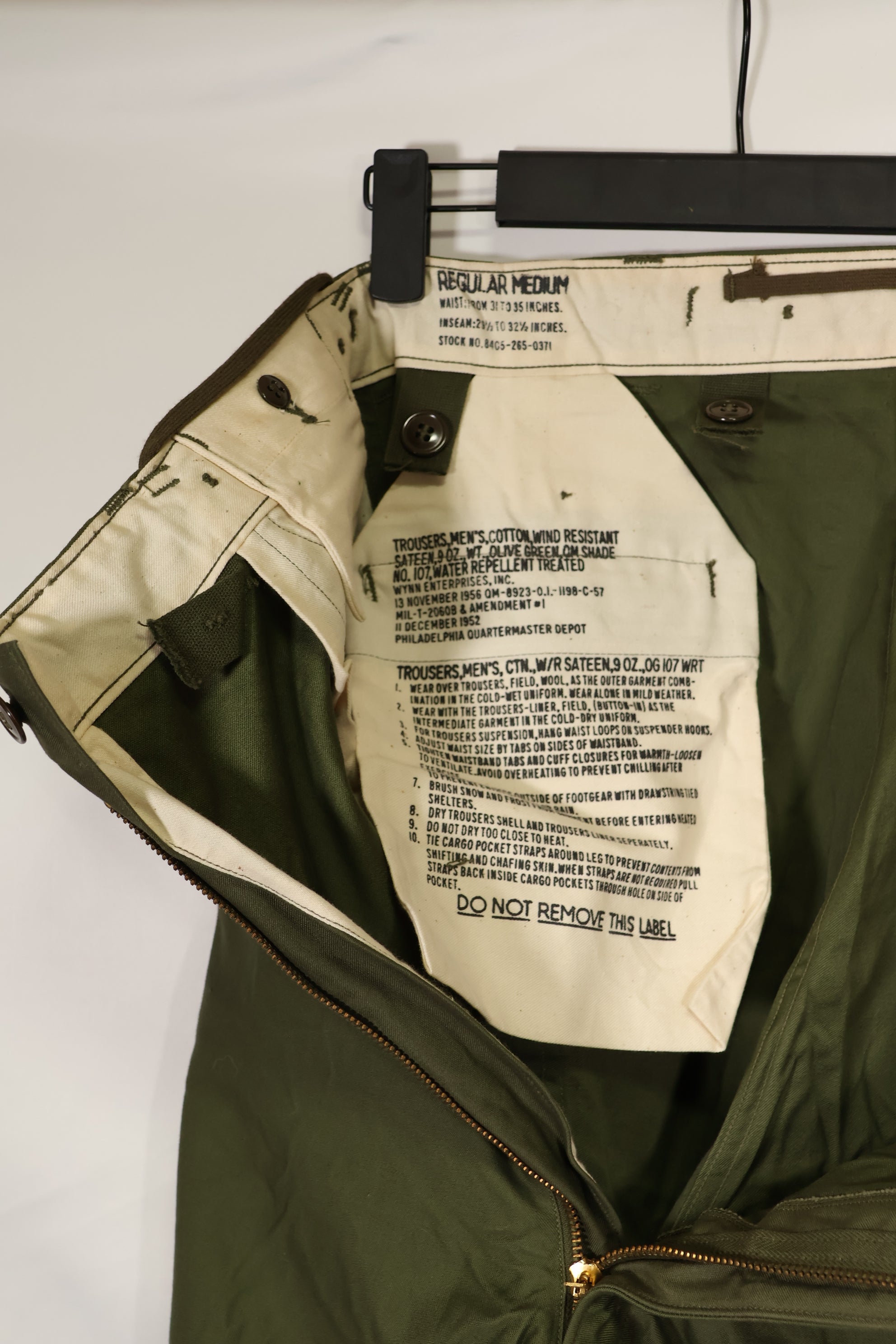 実物　1957年製　M51 コットンフィールドパンツ　デッドストック　M-R　未使用品