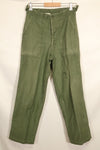 1950's TYPE 1 estimated SMALL US Army OG-107 Utility Pants Baker Pants Used