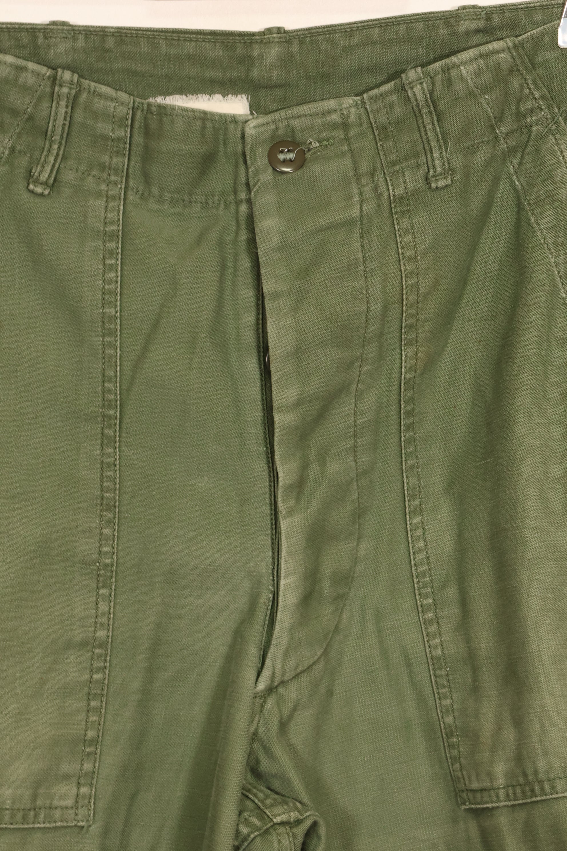 1950's TYPE 1 estimated SMALL US Army OG-107 Utility Pants Baker Pants Used