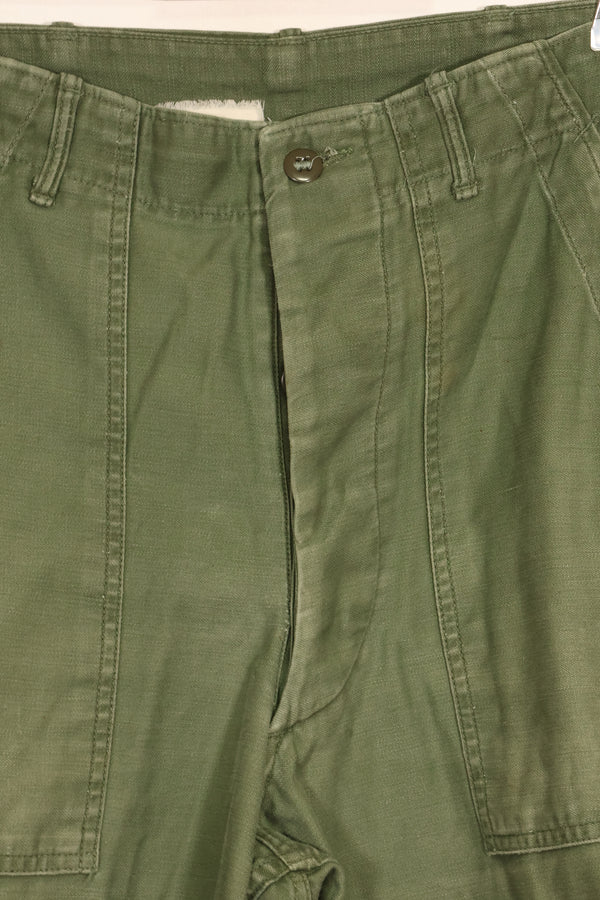 1950's TYPE 1 estimated SMALL US Army OG-107 Utility Pants Baker Pants Used