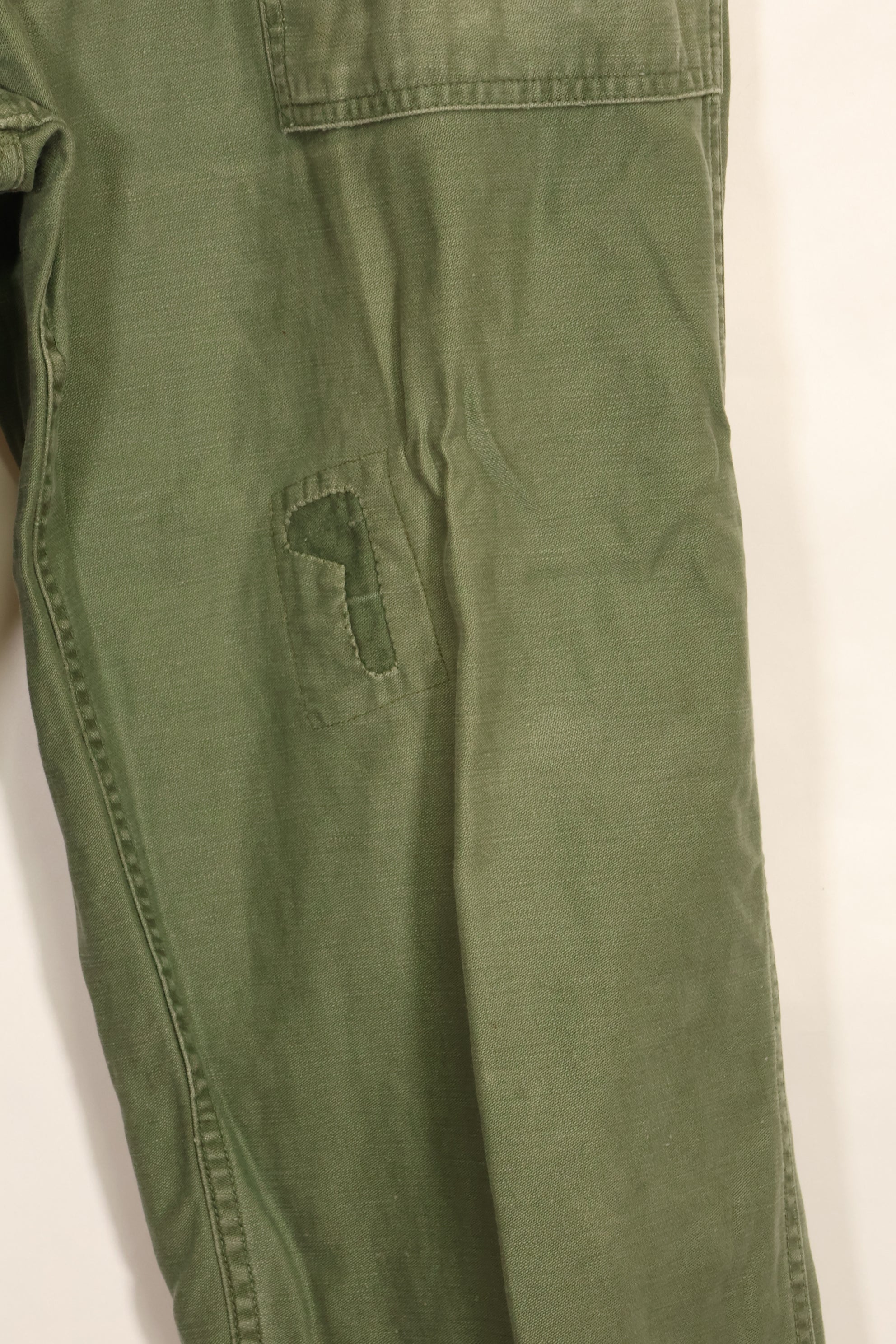 1950's TYPE 1 estimated SMALL US Army OG-107 Utility Pants Baker Pants Used