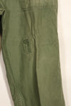 1950's TYPE 1 estimated SMALL US Army OG-107 Utility Pants Baker Pants Used