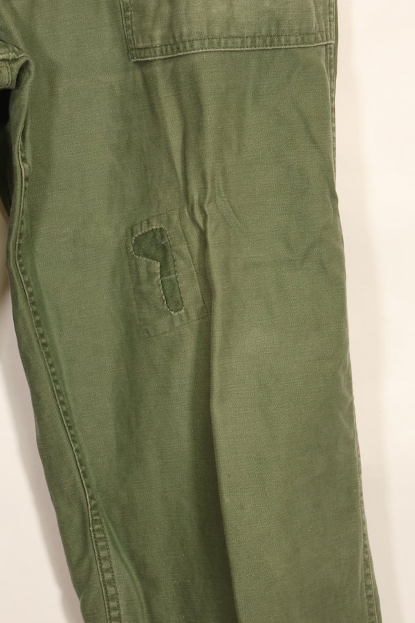 1950's TYPE 1 estimated SMALL US Army OG-107 Utility Pants Baker Pants Used