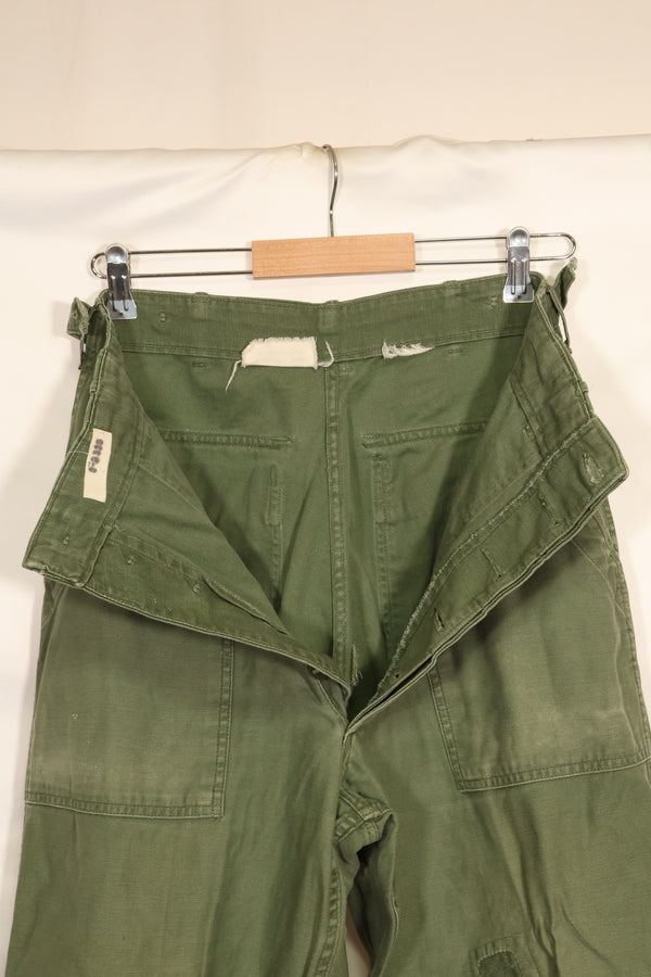 1950's TYPE 1 estimated SMALL US Army OG-107 Utility Pants Baker Pants Used