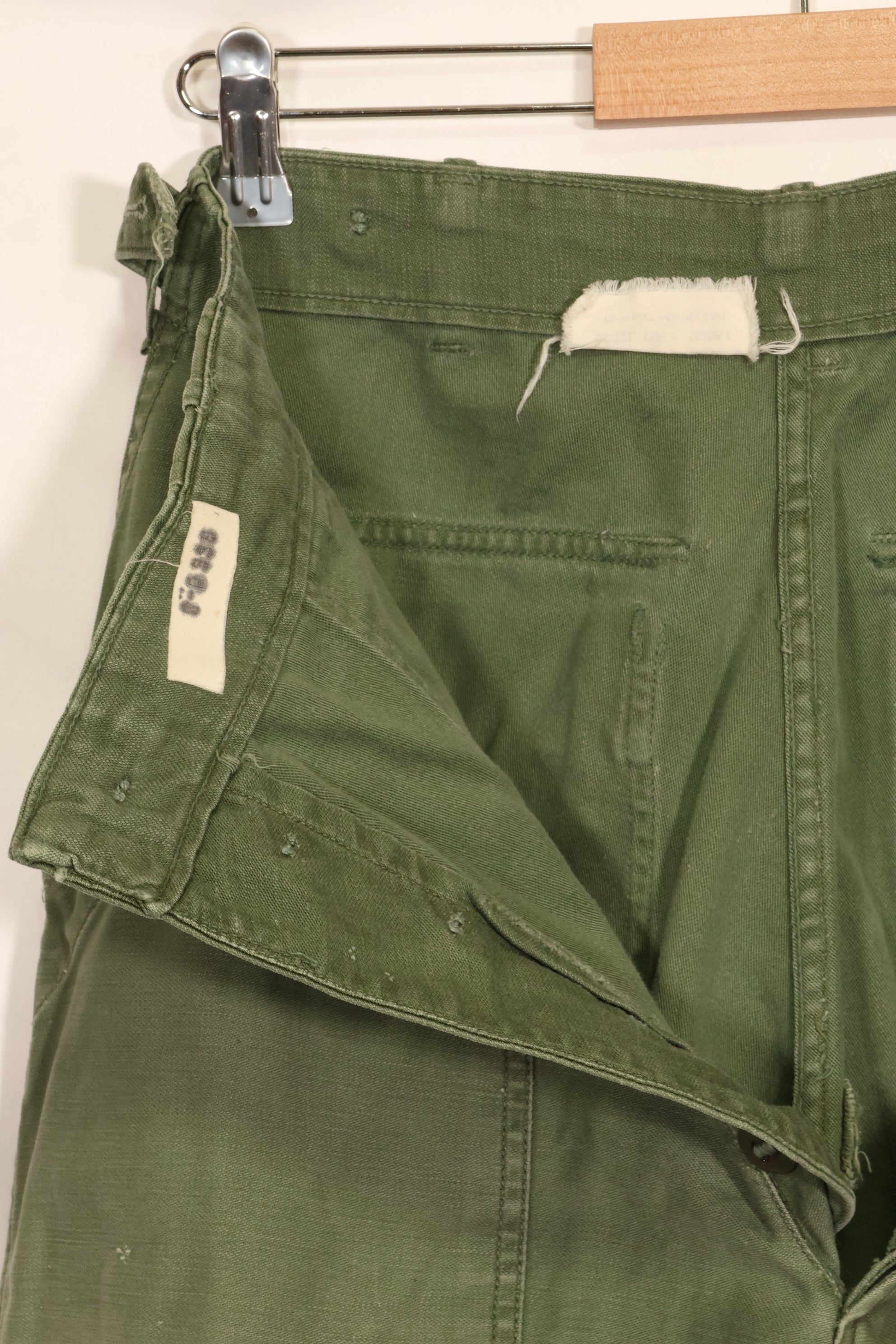 1950's TYPE 1 estimated SMALL US Army OG-107 Utility Pants Baker Pants Used