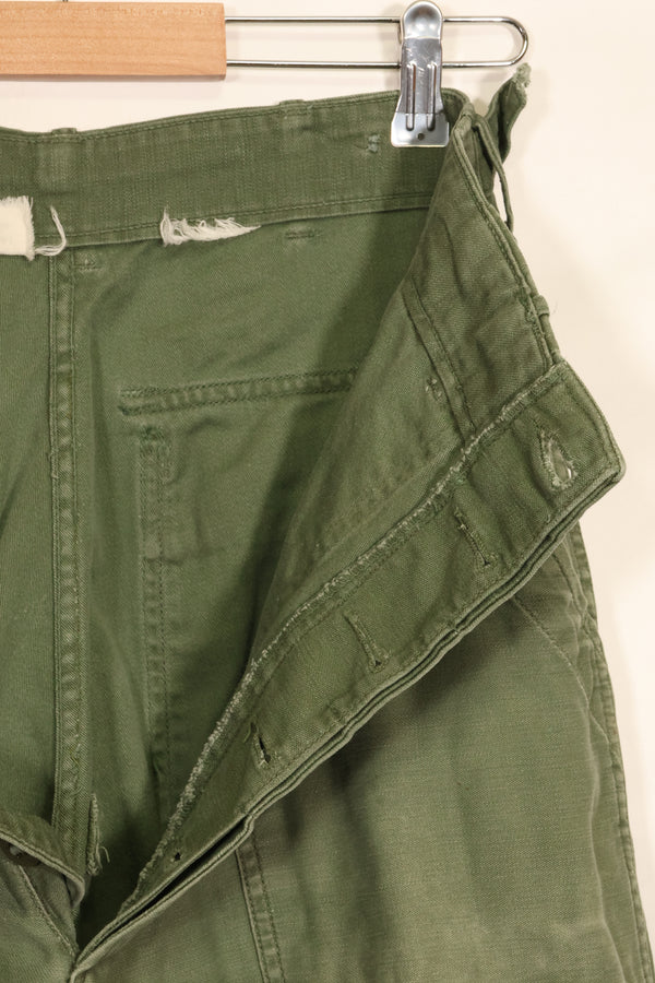 1950's TYPE 1 estimated SMALL US Army OG-107 Utility Pants Baker Pants Used