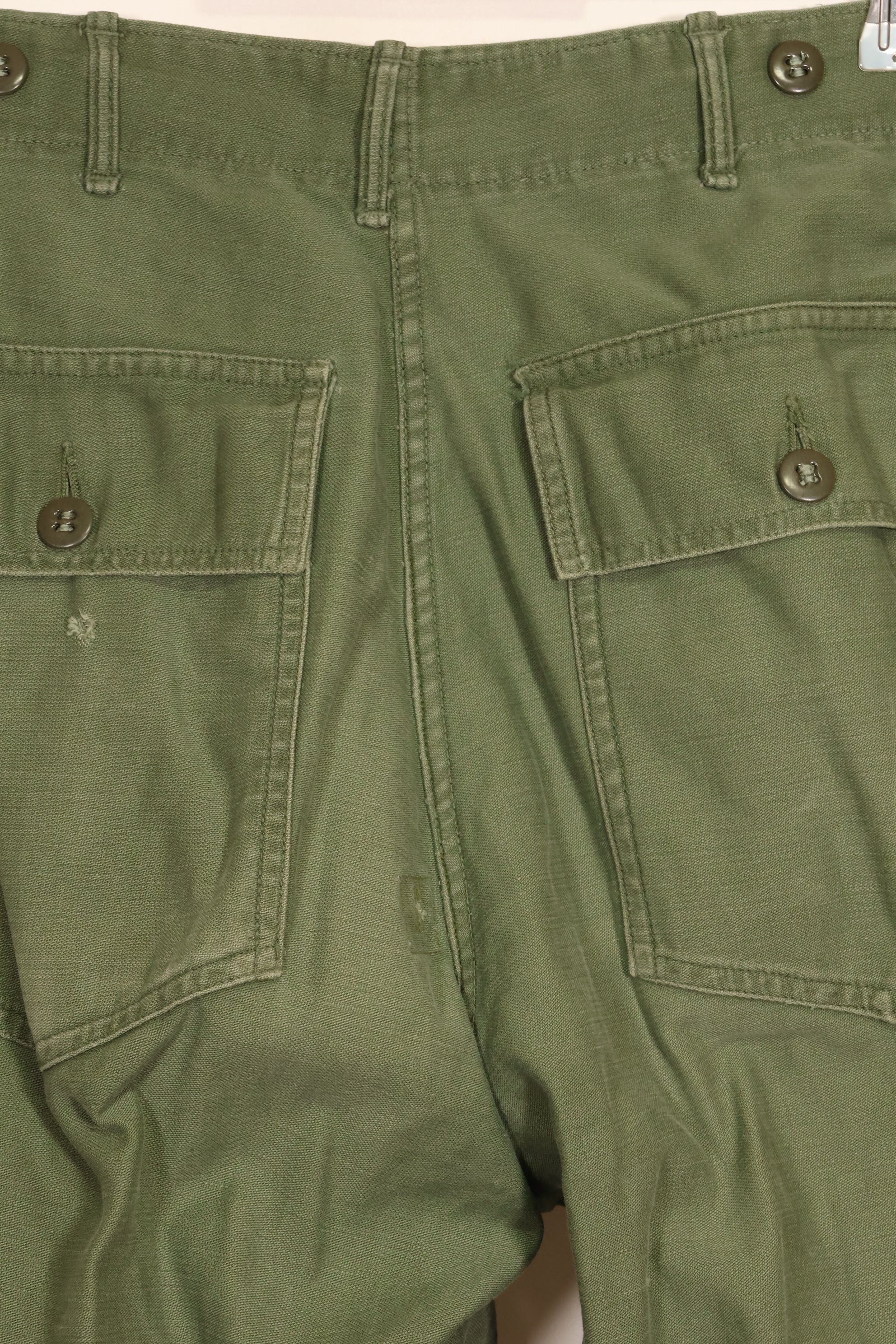1950's TYPE 1 estimated SMALL US Army OG-107 Utility Pants Baker Pants Used