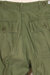 1950's TYPE 1 estimated SMALL US Army OG-107 Utility Pants Baker Pants Used