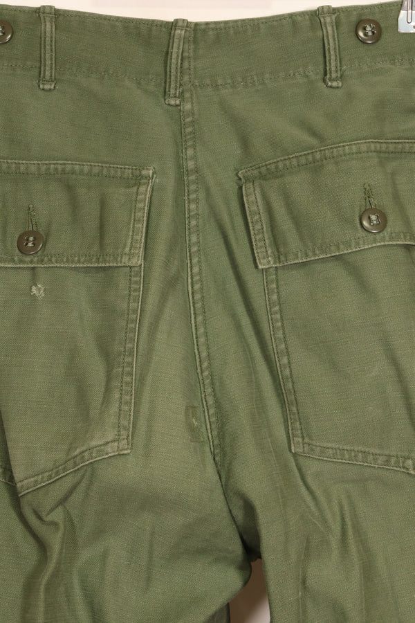 1950's TYPE 1 estimated SMALL US Army OG-107 Utility Pants Baker Pants Used