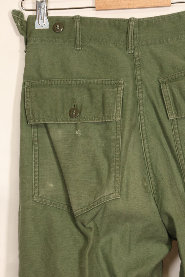 1950's TYPE 1 estimated SMALL US Army OG-107 Utility Pants Baker Pants Used