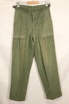 1950's TYPE 1 estimated SMALL US Army OG-107 Utility Pants Baker Pants Used A