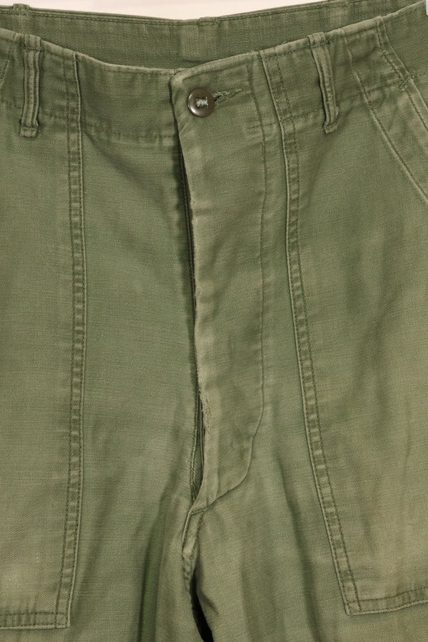 1950's TYPE 1 estimated SMALL US Army OG-107 Utility Pants Baker Pants Used A