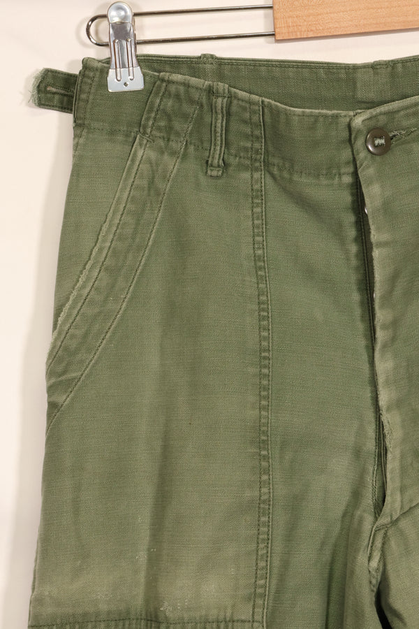 1950's TYPE 1 estimated SMALL US Army OG-107 Utility Pants Baker Pants Used A