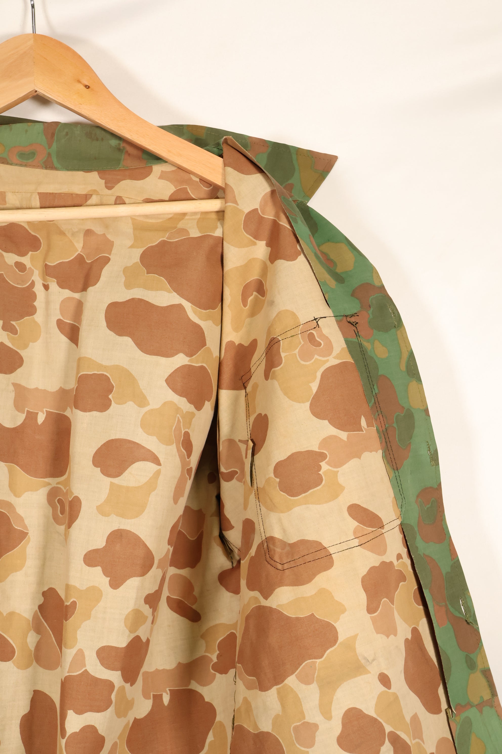 1960's Privately Sourced U.S. Marine Corps Frogskin Poncho Shirt and Pants Set Made in South Vietnam