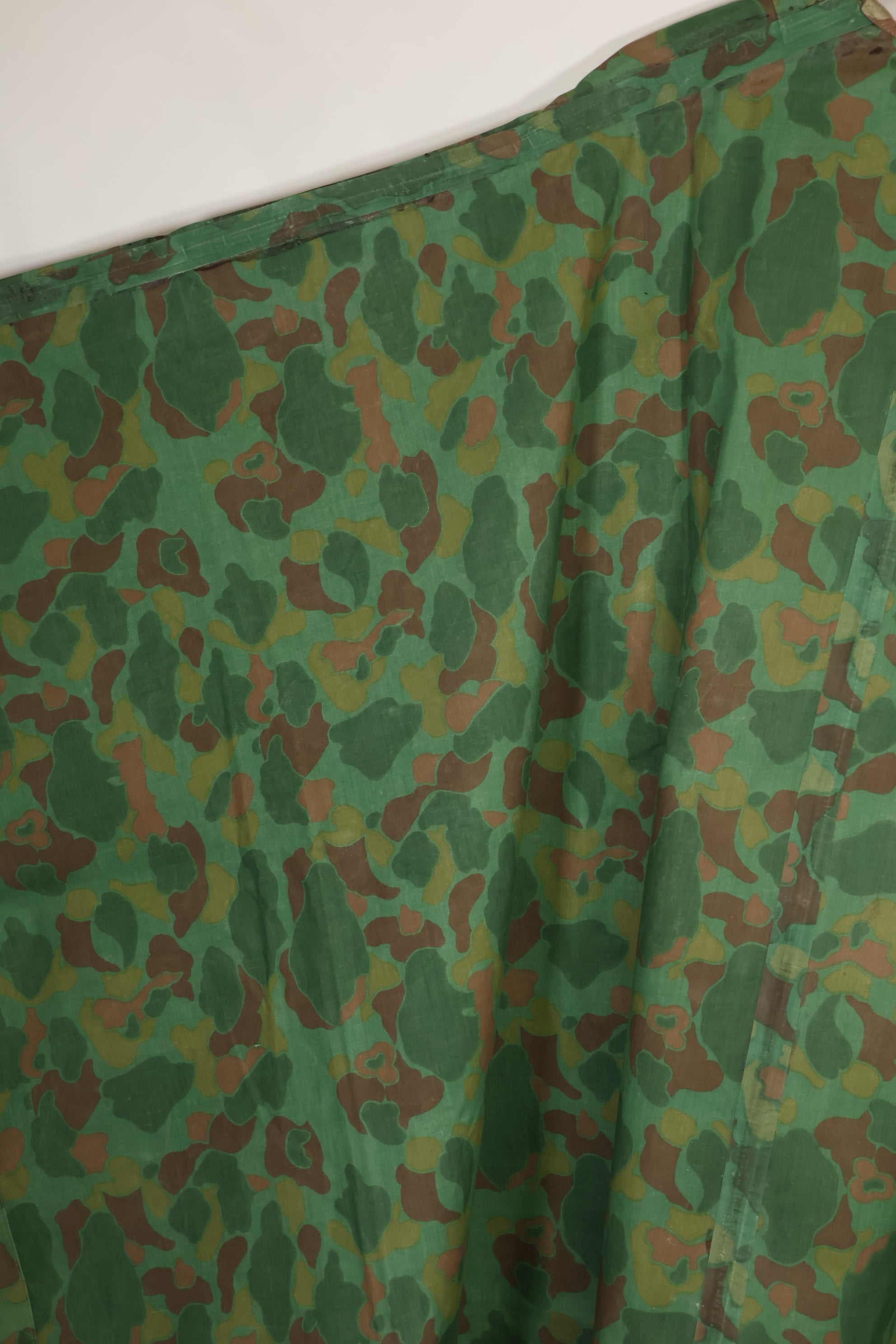 実物　1944年製　USMC フロッグスキン迷彩　ゴム引き　レインポンチョ　状態良い　中古品