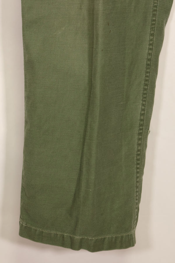 1950's TYPE 1 estimated SMALL US Army OG-107 Utility Pants Baker Pants Used A