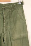 1950's TYPE 1 estimated SMALL US Army OG-107 Utility Pants Baker Pants Used A