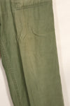 1950's TYPE 1 estimated SMALL US Army OG-107 Utility Pants Baker Pants Used A