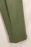 1950's TYPE 1 estimated SMALL US Army OG-107 Utility Pants Baker Pants Used A