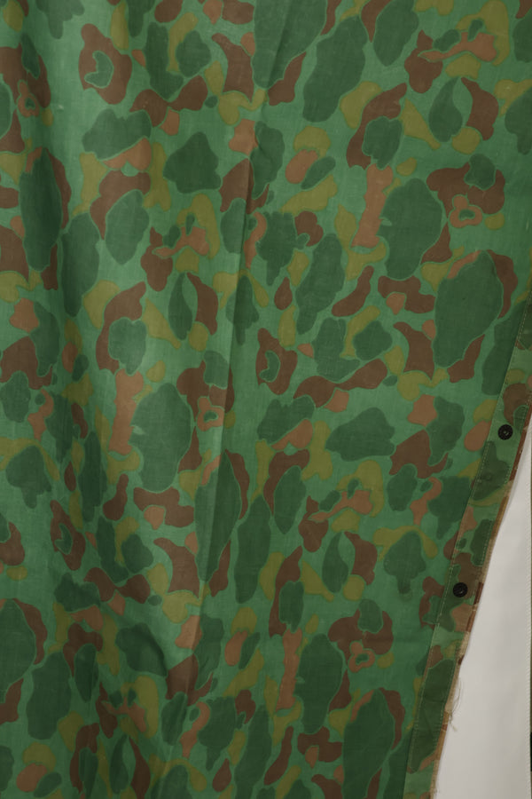 実物　1944年製　USMC フロッグスキン迷彩　ゴム引き　レインポンチョ　状態良い　中古品