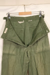 1950's TYPE 1 estimated SMALL US Army OG-107 Utility Pants Baker Pants Used A