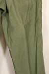 1950's TYPE 1 estimated SMALL US Army OG-107 Utility Pants Baker Pants Used A