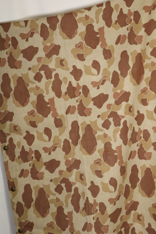 実物　1944年製　USMC フロッグスキン迷彩　ゴム引き　レインポンチョ　状態良い　中古品