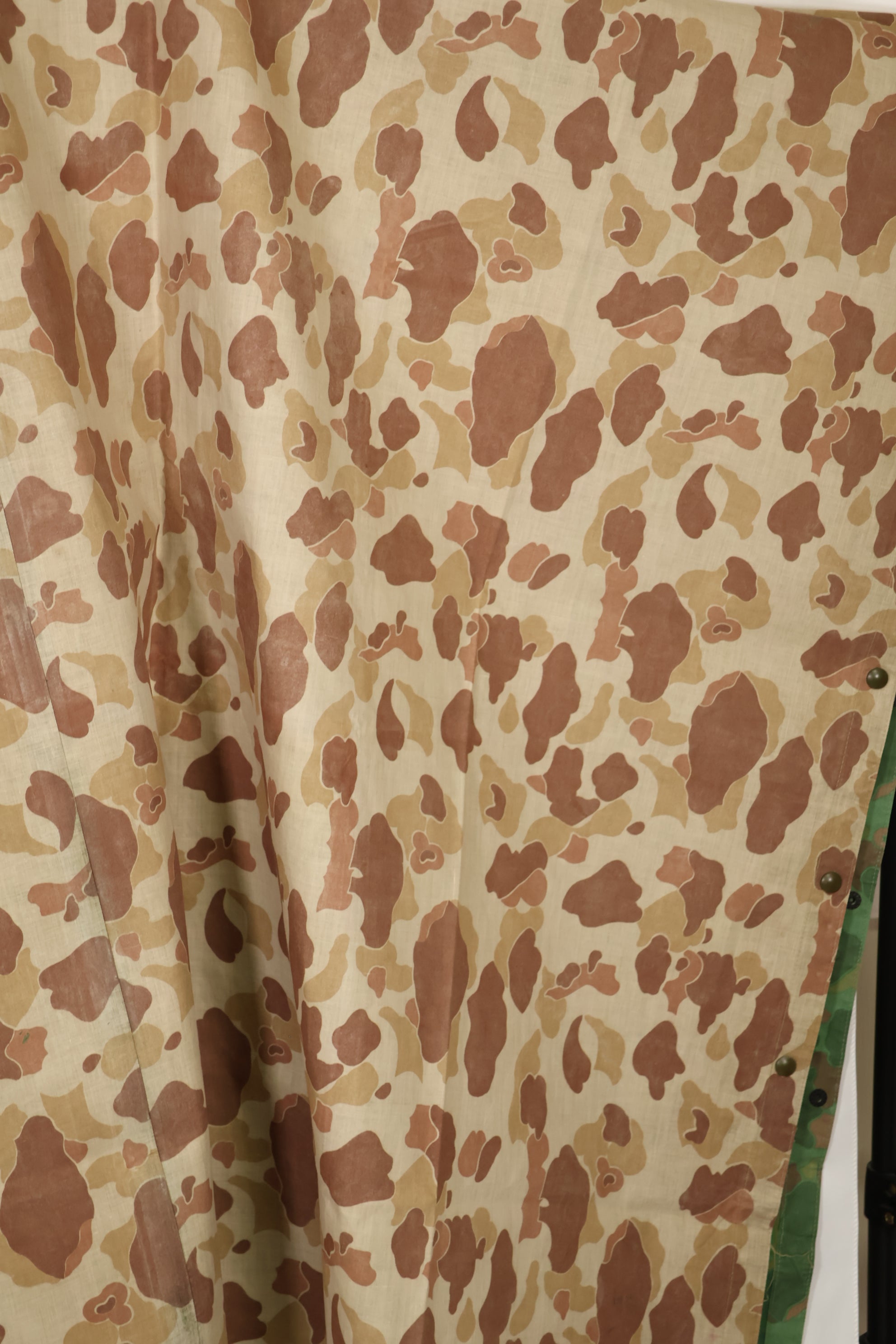 実物　1944年製　USMC フロッグスキン迷彩　ゴム引き　レインポンチョ　状態良い　中古品