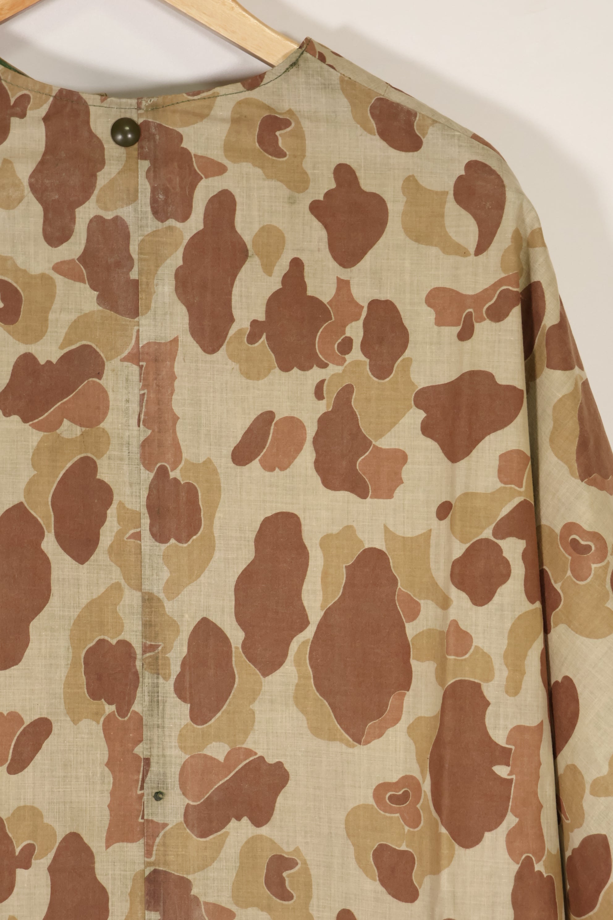 実物　1944年製　USMC フロッグスキン迷彩　ゴム引き　レインポンチョ　状態良い　中古品