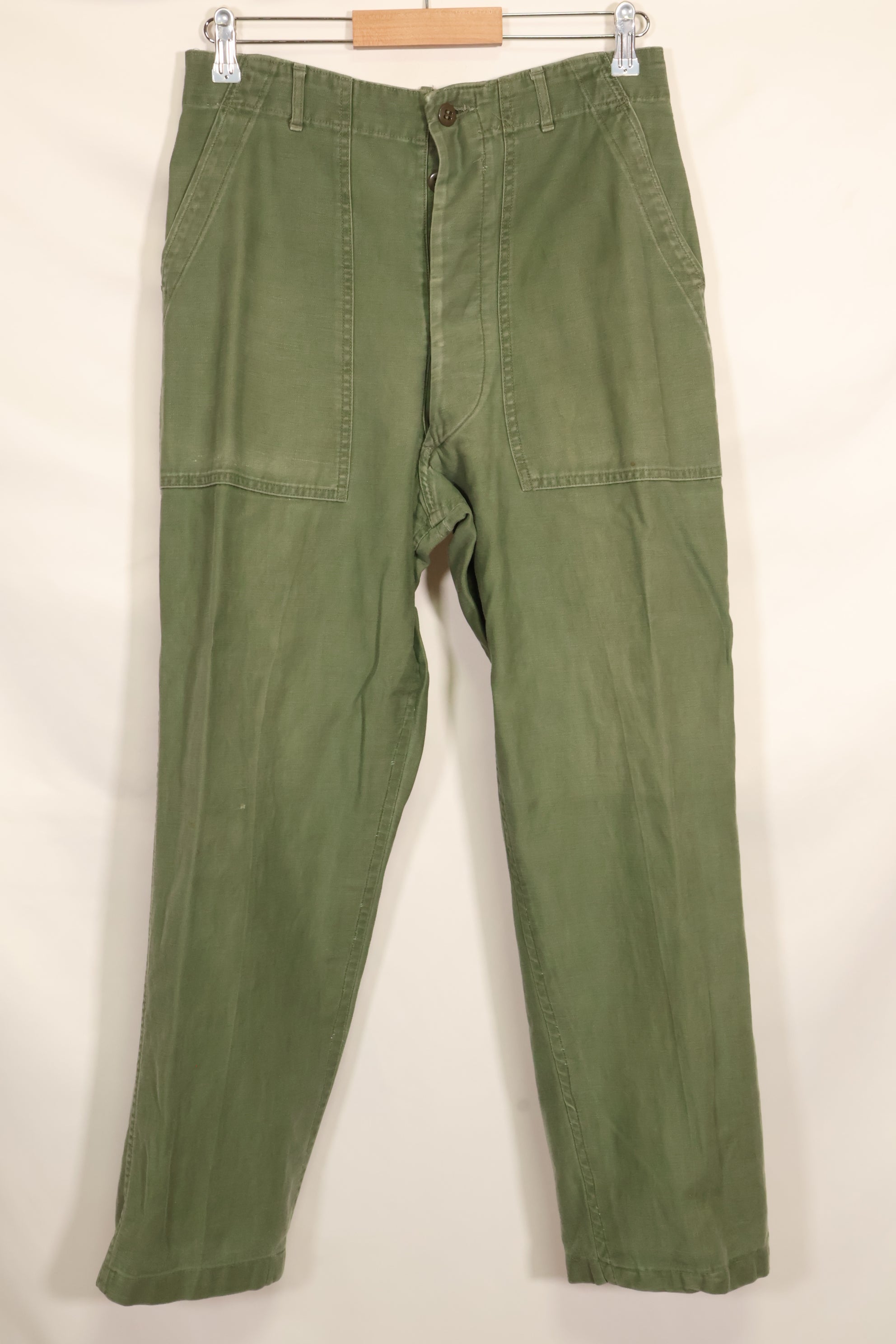 1950s TYPE 1 estimated MEDIUM US Army OG-107 Utility Pants Baker Pants Used C